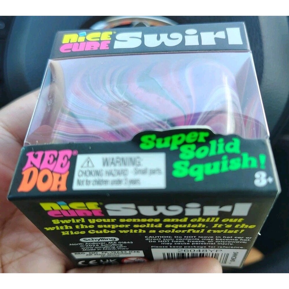 Nee Doh Nice Cube Swirl purple pink NEW IN BOX new in box ships fast today - Picture 4 of 5